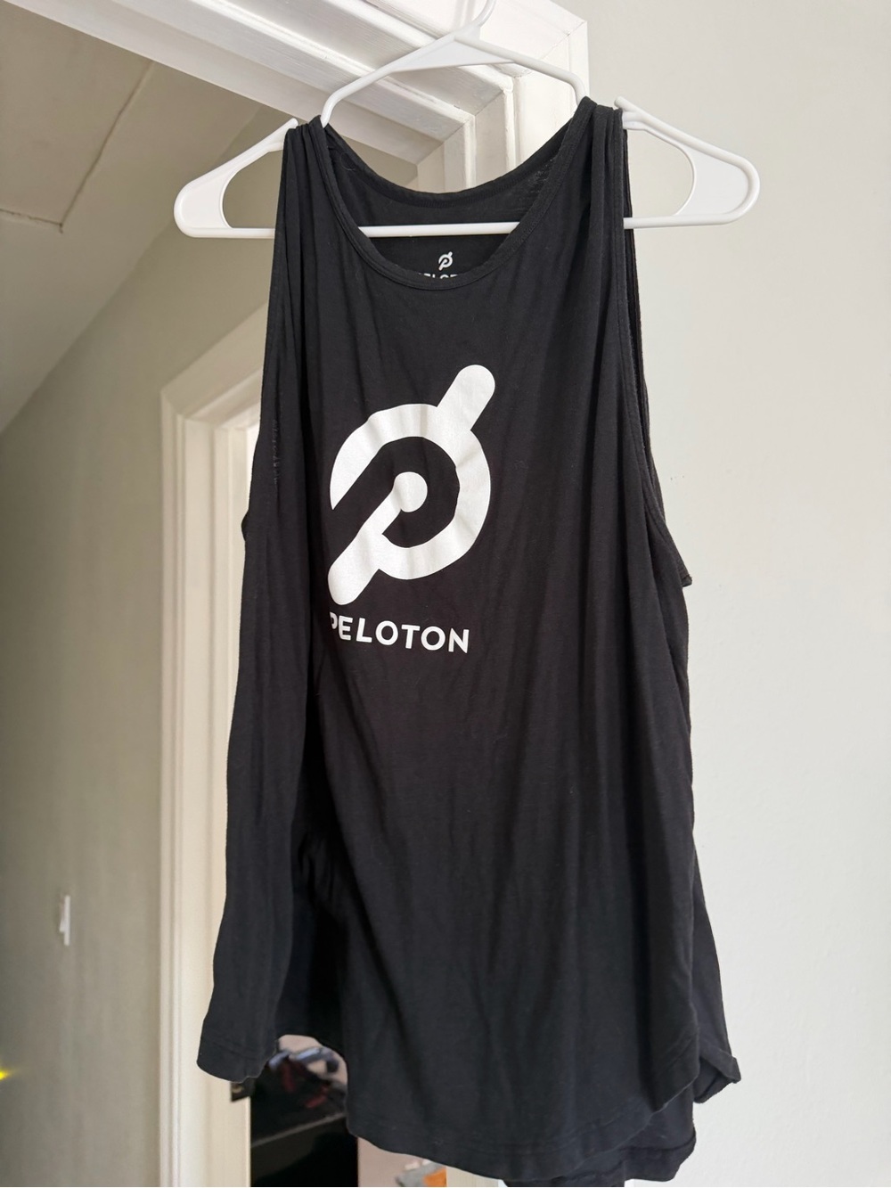 Peloton Black Tank Top with White Logo - Women's Athletic Shell